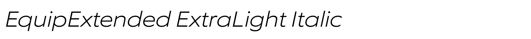 EquipExtended ExtraLight Italic image